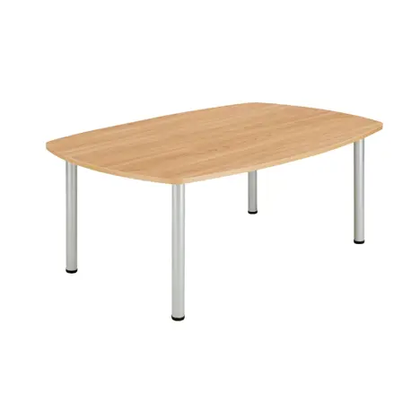 Core Pole Leg Barrel Shaped Meeting Table - 1800 - Norwegian Beech